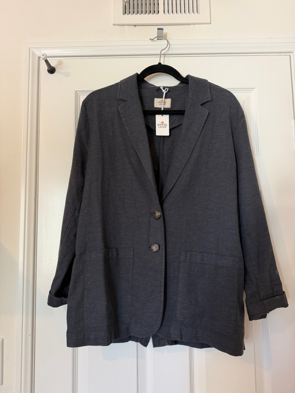 NWT Marine Layer Charcoal Gray Relaxed Blazer